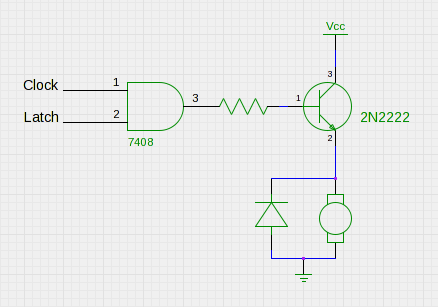 Schematic for NES vibrator circuit